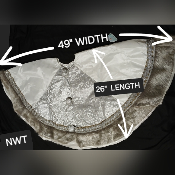 CHRISTMAS TREE SILVER-SHIMMERY SKIRT - Picture 7 of 7